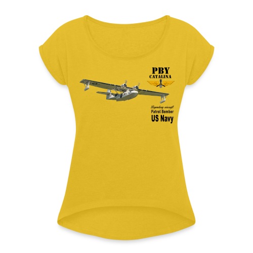 PBY Catalina - Dame T-shirt med rulleærmer
