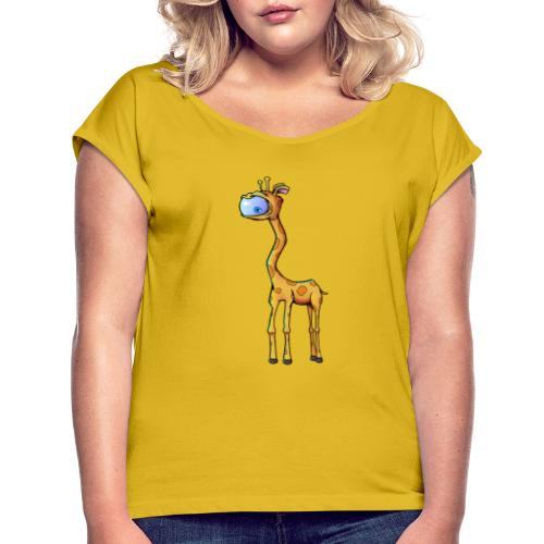 Enøjet giraf - Dame T-shirt med rulleærmer