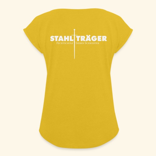 Stahlträger - Frauen T-Shirt mit gerollten Ärmeln