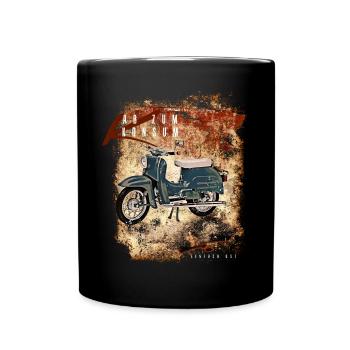 DDR Moped - Tasse einfarbig - Schwarz - Vorne