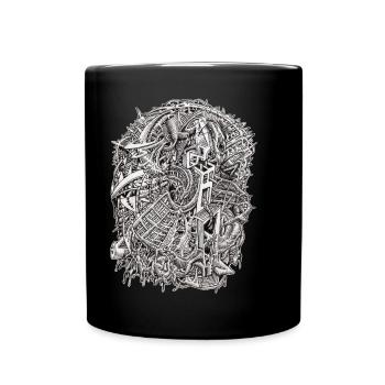 Weirdhead von Brian Benson - Tasse einfarbig - Schwarz - Vorne