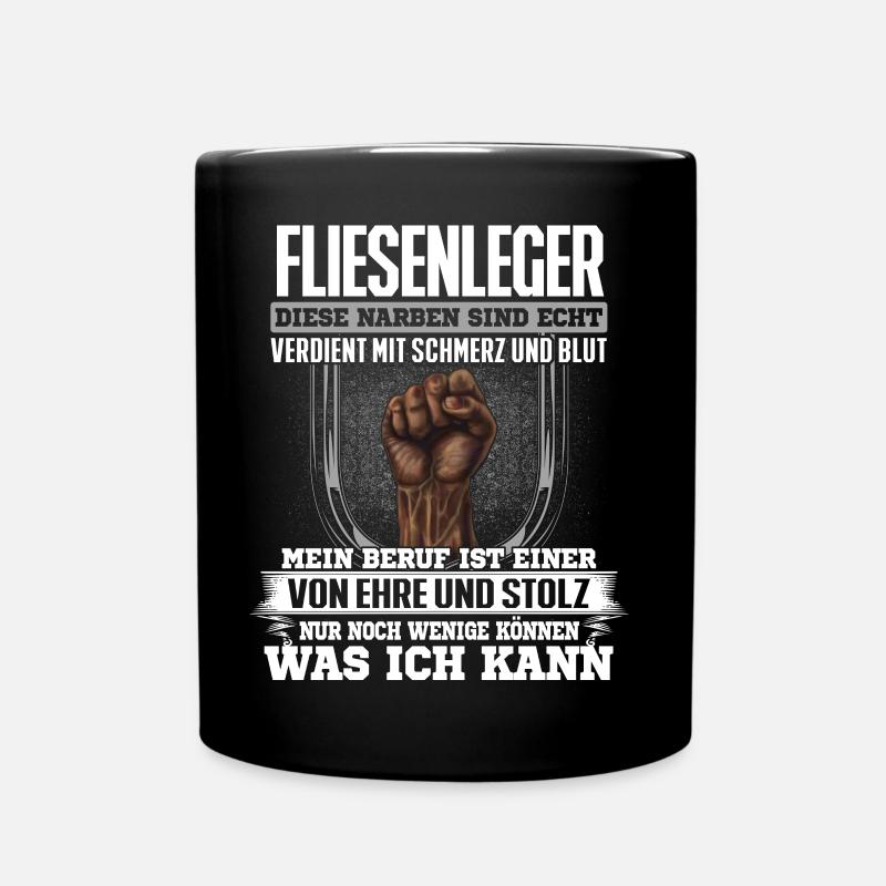 FLIESENLEGER - Ehre und Stolz - Tasse einfarbig - Schwarz