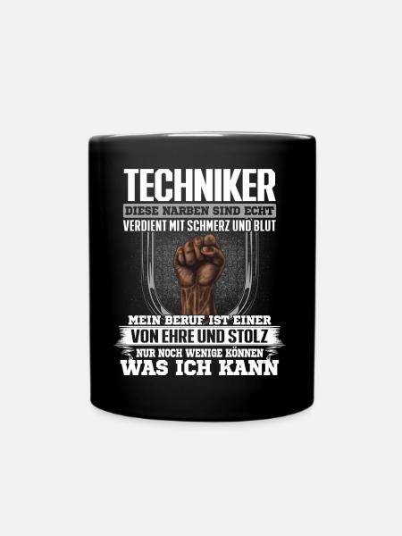 TECHNIKER - Ehre und Stolz - Tasse einfarbig - Schwarz
