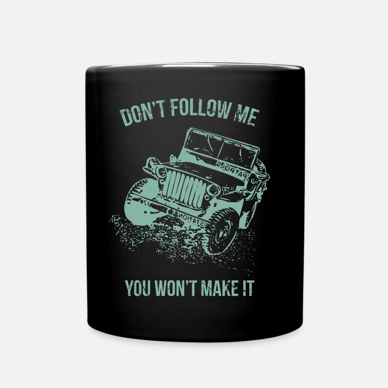 Follow Me Jeep Car - Tasse einfarbig - Schwarz