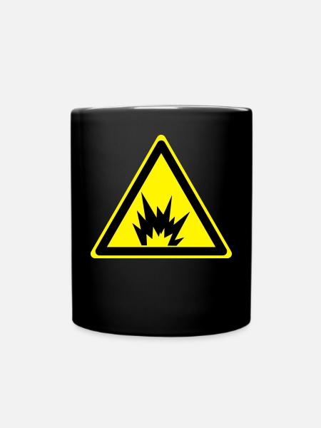 Achtung Explosiv - Tasse einfarbig - Schwarz