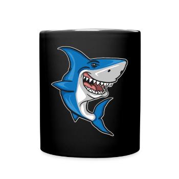Shark - Fish - Full Colour Mug - black - Front