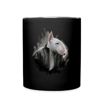 bullterrier - Tasse einfarbig - Schwarz - Vorne