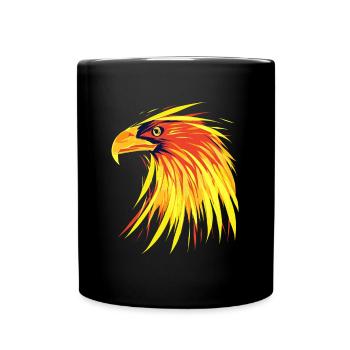 Eagle Of Fire - Brennender Adler - Tasse einfarbig - Schwarz - Vorne