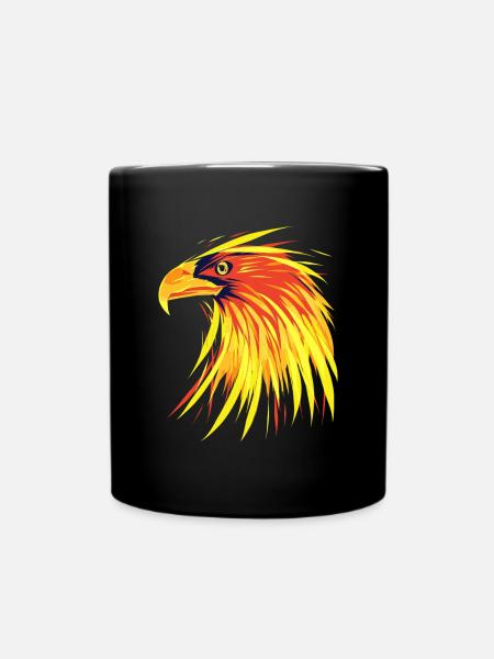 Eagle Of Fire - Brennender Adler - Tasse einfarbig - Schwarz