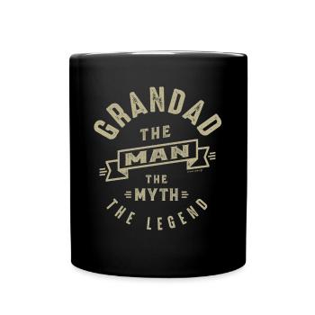Großvater Der Mythos - Tasse einfarbig - Schwarz - Vorne