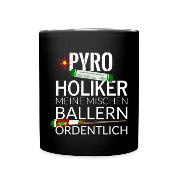 Pyroholiker Pyro Feu d'artifice - Mug uni - noir - Devant
