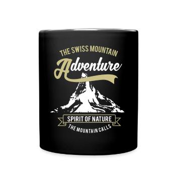 Mountain Switzerland - Tasse einfarbig - Schwarz - Vorne