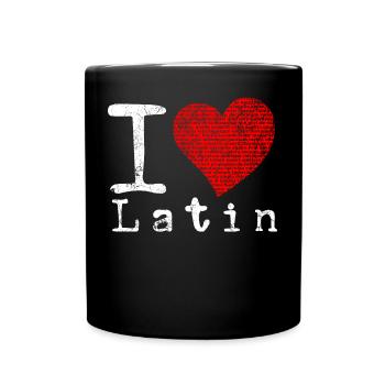 J'aime le latin w - Mug uni - noir - Devant