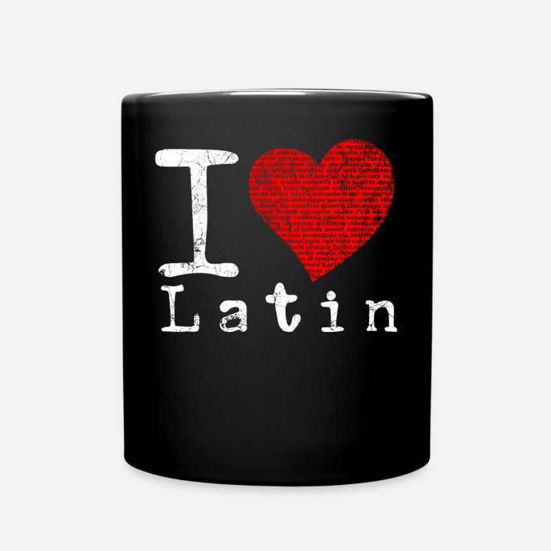 I love latin w - Full Colour Mug - black