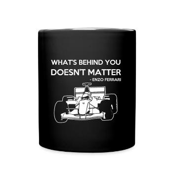 Racing car racing behind you gift idea man - Full Colour Mug - black - Front
