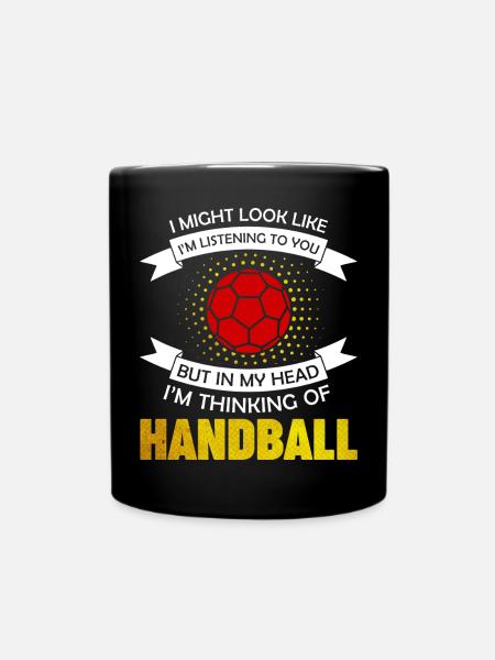 handball - Mug uni - noir