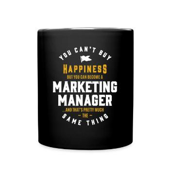 Geschenk für Marketing Manager - Tasse einfarbig - Schwarz - Vorne