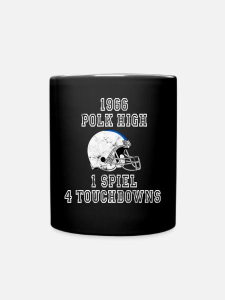 Cooles Football Shirt - Tasse einfarbig - Schwarz