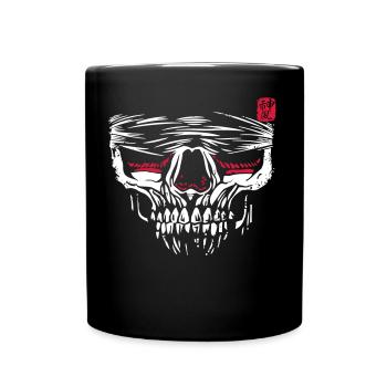 Crâne Alliance brutale (Noir / Rouge) - Mug uni - noir - Devant