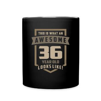 Awesome 36 Years Old - Full Colour Mug - black - Front