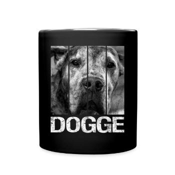 Dänische Dogge Deutsche Dogge Hund Dogge mastiff - Tasse einfarbig - Schwarz - Vorne