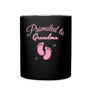 Oma werdende stolze Oma Schwanger - Tasse einfarbig - Schwarz - Vorne