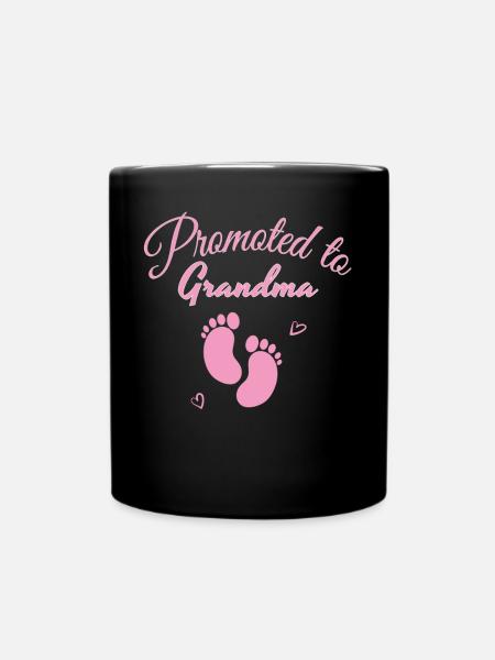 Granny expectant grandmother pregnant - Full Colour Mug - black
