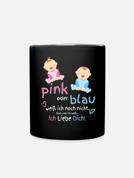 Schwangerschaft Geburt Baby Schwangere Frau - Tasse einfarbig - Schwarz