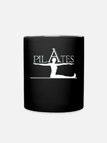Pilates Yoga Sport Fitness Atmen geschenk - Tasse einfarbig - Schwarz