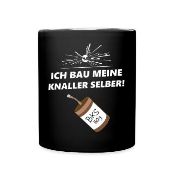 Pyro builds fireworks - Full Colour Mug - black - Front