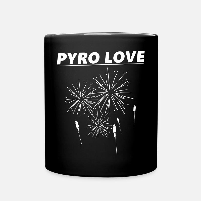 PYRO Love Feuerwerk - Tasse einfarbig - Schwarz