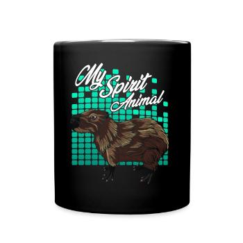 Capybara - Tasse einfarbig - Schwarz - Vorne