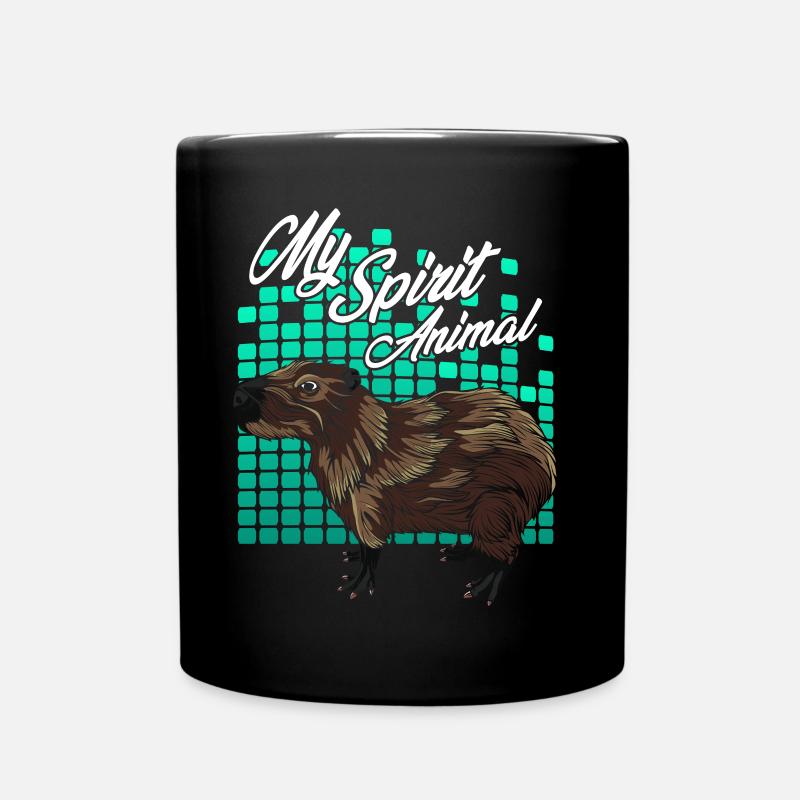 Capybara - Tasse einfarbig - Schwarz