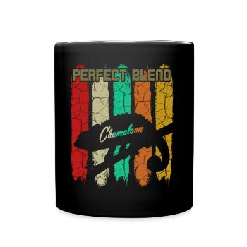 Chamäleon - Tasse einfarbig - Schwarz - Vorne