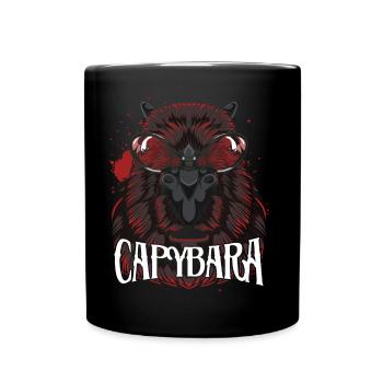 Capybara - Tasse einfarbig - Schwarz - Vorne