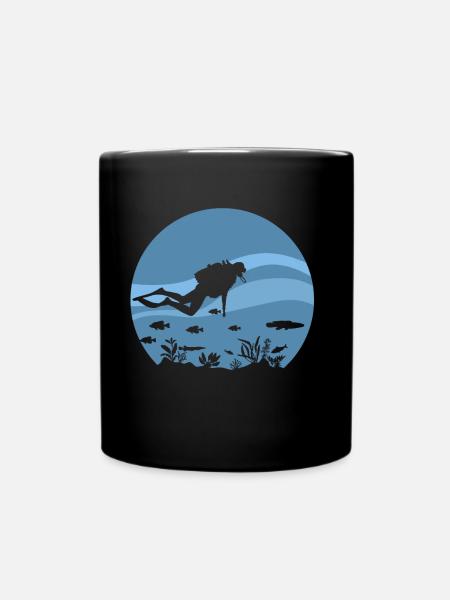 Taucher - Tasse einfarbig - Schwarz
