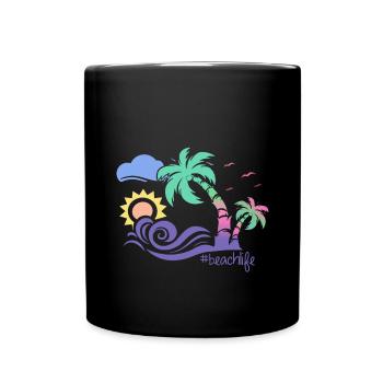 Strand - Tasse einfarbig - Schwarz - Vorne