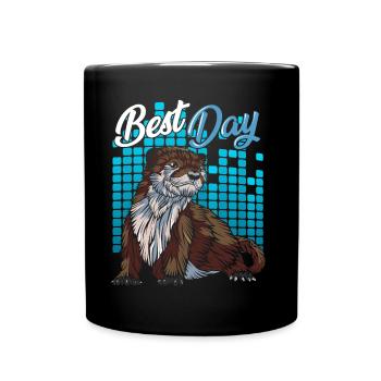 Otter - Tasse einfarbig - Schwarz - Vorne
