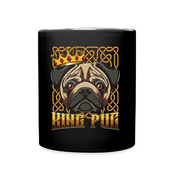 Mops - Tasse einfarbig - Schwarz - Vorne