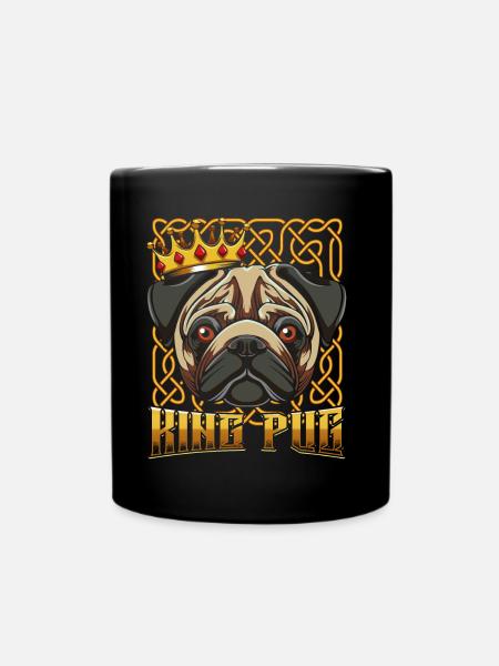 Mops - Tasse einfarbig - Schwarz