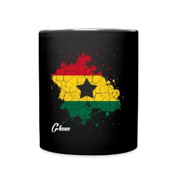 Ghana - Tasse einfarbig - Schwarz - Vorne