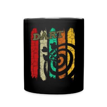 jeu de fléchettes - Mug uni - noir - Devant