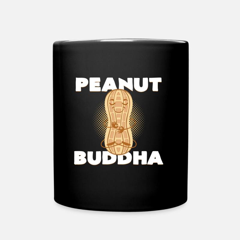 Erdnussbutter - Tasse einfarbig - Schwarz