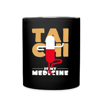 Tai Chi - Tasse einfarbig - Schwarz - Vorne