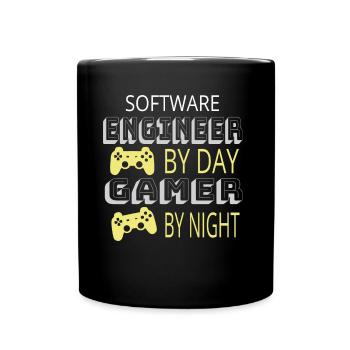 Drôle - Ingénieur logiciel par Day Gamer by Night - Mug uni - noir - Devant