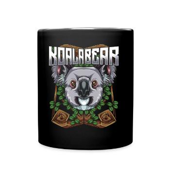 Koalabär - Tasse einfarbig - Schwarz - Vorne