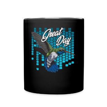 Kolibri - Tasse einfarbig - Schwarz - Vorne