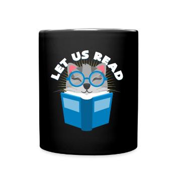 Bücher - Tasse einfarbig - Schwarz - Vorne