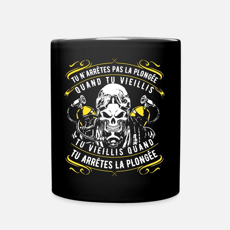 Tu n'arrêtes pas la plongée - Mug uni - noir