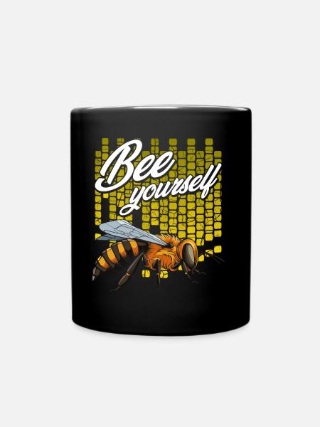 bee - Full Colour Mug - black